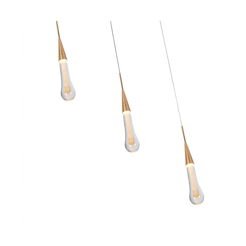 07861-3AS,33 Подвес Гутта золото Led 9W Kink Light