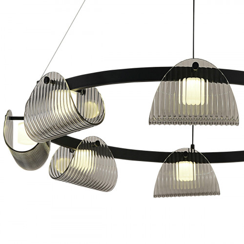 08447-8A,19(16) Люстра Каспи черный Kink Light