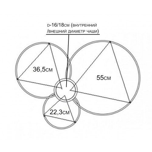 07676-80+60+40,20 Люстра Тауна бронза Led 140W