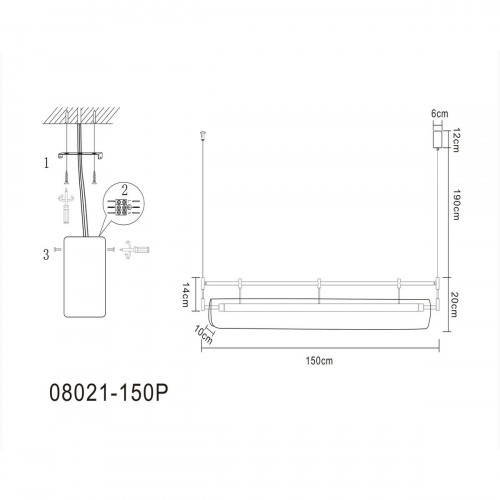 08021-150P,20 Подвес Аника бронза Kink Light