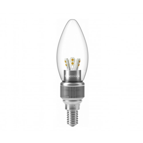 1003011107d/gl Лампа диммируемая Свеча E14 7W Led Kink Light