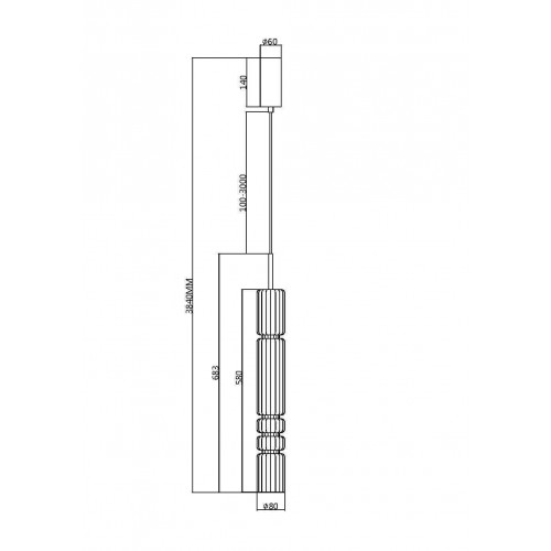 Подвесной светильник Maytoni MOD272PL-L12BS3K