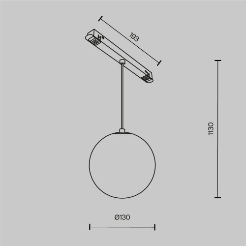 Трековый подвесной светильник Technical TR039-4-5W3K-WW-DS