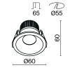 Встраиваемый светильник Technical DL034-01-06W4K-D-B
