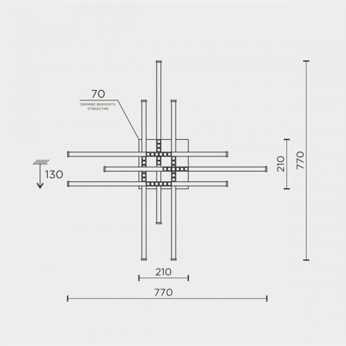 Потолочный светильник MODELIGHT MDL.9376.700CL BK