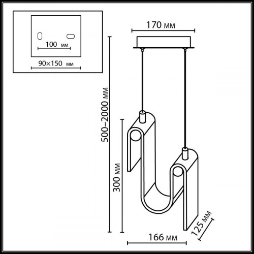 Подвес ODEON LIGHT FLOW 5106/11L