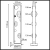 Уличный наземный светильник -торшер 110см IP54 ODEON LIGHT LUMA 5434/4FB