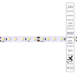 Светодиодная лента 24V 9,6W/m 6000К 5м Arte Lamp TAPE A2412008-03-6K