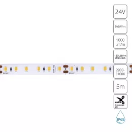 Светодиодная лента 24V 9,6W/m 3000К 5м Arte Lamp AQUA TAPE A2412008-04-3K