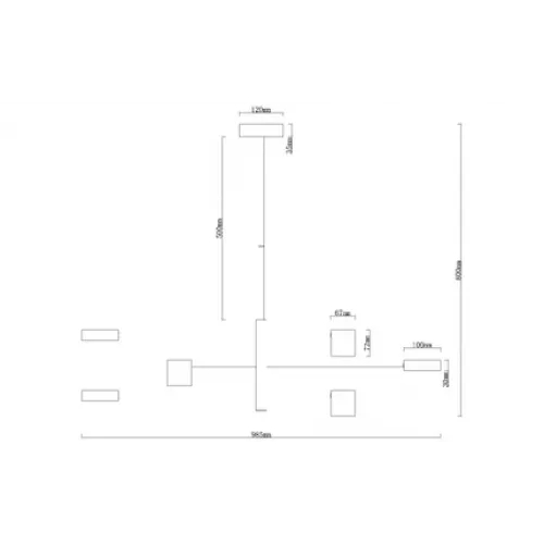 Люстра на штанге Arte Lamp STANLEY A2476PL-40BK