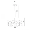 Подвесная люстра Divinare TWINS 1092/06 PL-30