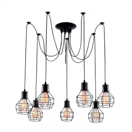 Подвесная люстра Arte Lamp SPIDER A1109SP-7BK