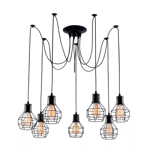 Подвесная люстра Arte Lamp SPIDER A1109SP-7BK