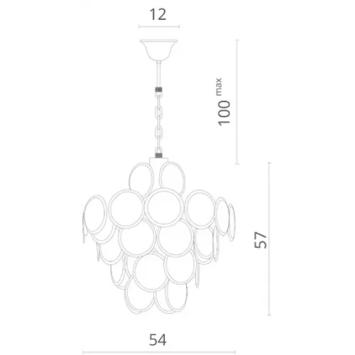 Подвесная люстра Divinare CHLOE 7566/01 SP-8