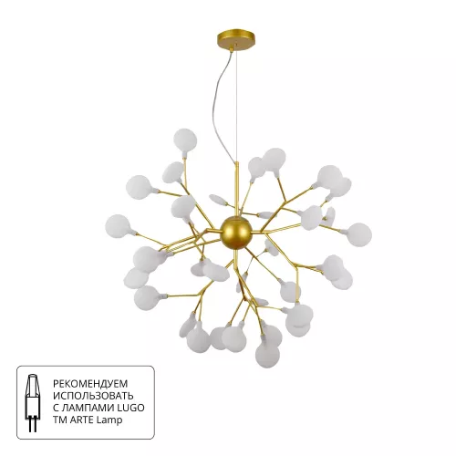 Подвесная люстра Arte Lamp CANDY A7274SP-36GO