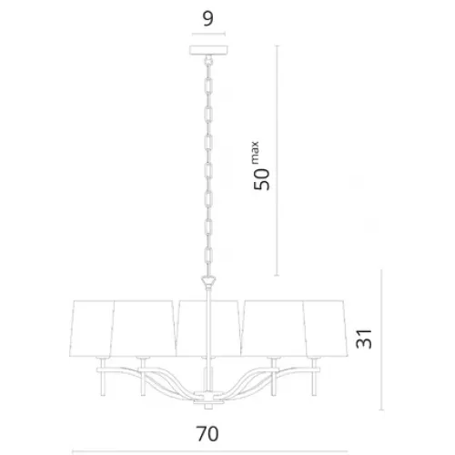 Подвесная люстра Divinare SOPRANO 1341/02 LM-5