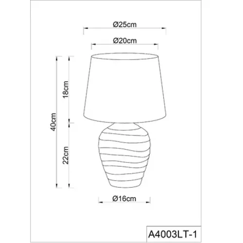 Декоративная настольная лампа Arte Lamp KORFU A4003LT-1GO