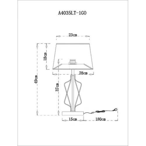 Декоративная настольная лампа Arte Lamp Fire A4035LT-1GO