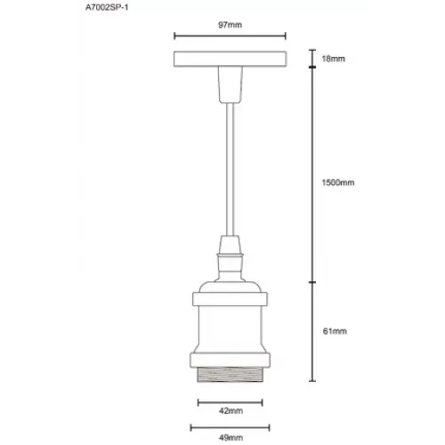 Подвесной светильник Arte Lamp ELECTRA A7002SP-1PB