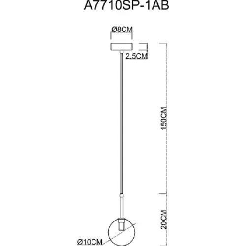 Подвесной светильник Arte Lamp CAMERON A7710SP-1AB