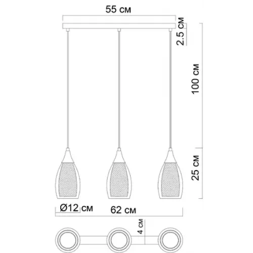 Подвесной светильник Arte Lamp BARRY A7951SP-3GO
