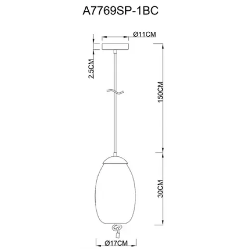 Подвесной светильник Arte Lamp CODY A7769SP-1BC