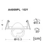 Точечный встраиваемый светильник Arte Lamp ACCENTO A4009PL-1GY