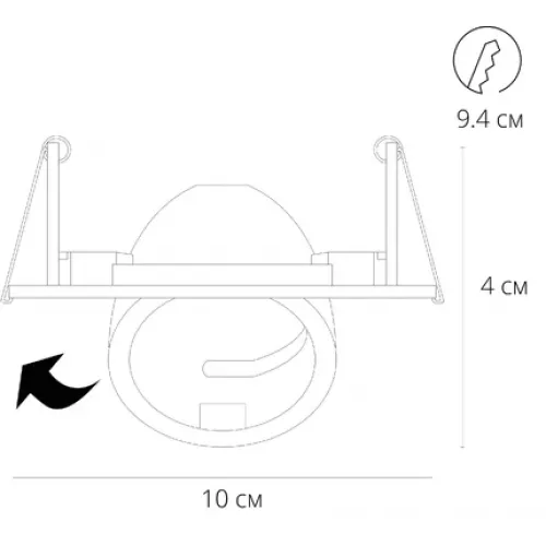 Точечный встраиваемый светильник Arte Lamp ACCENTO A4009PL-1WH