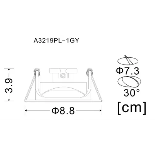 Точечный встраиваемый светильник Arte Lamp ACCENTO A3219PL-1GY