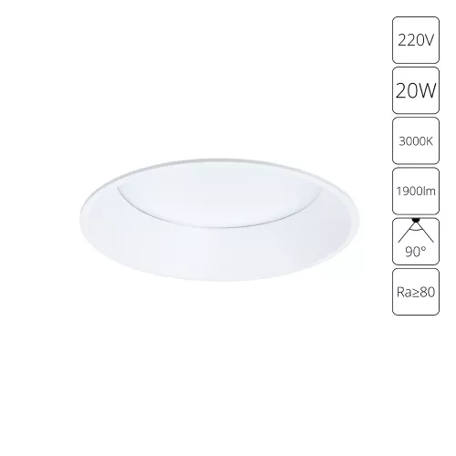 Точечный встраиваемый светильник Arte Lamp FRAME A7795PL-1WH