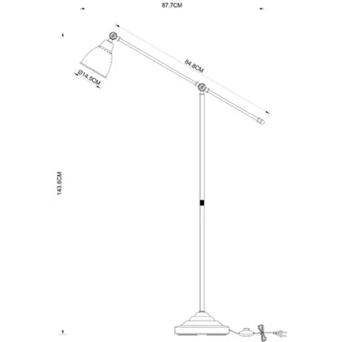 Торшер Arte Lamp BRACCIO A2054PN-1AB