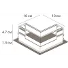 Коннектор угловой для встраиваемого шинопровода Arte Lamp LINEA-ACCESSORIES A487733