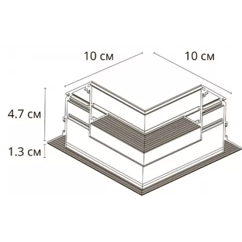 Коннектор угловой для встраиваемого шинопровода Arte Lamp LINEA-ACCESSORIES A487733