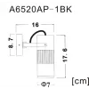 Спот Arte Lamp LINEA A6520AP-1BK