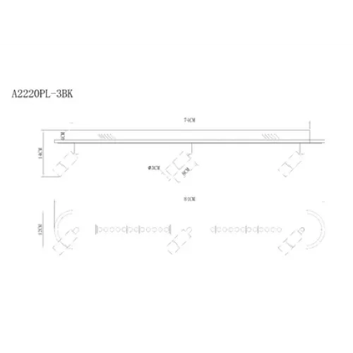 Спот Arte Lamp PISCES A2220PL-3BK