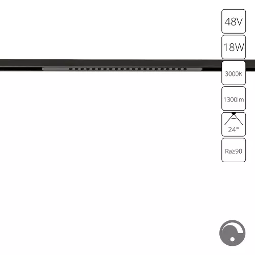 Магнитный трековый светильник Arte Lamp OPTIMA 0.1-10V A7497PL-1BK