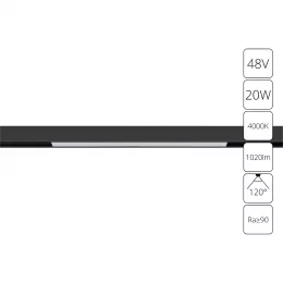 Магнитный трековый светильник Arte Lamp LINEA A4663PL-1BK