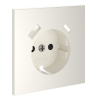 Накладка для розетки с заземлением и защитными шторками, с USB A+C, S70 (хлопок)