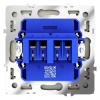 Розетка акустическая встраиваемая VOLTUM S70 4-местная, (шелк)