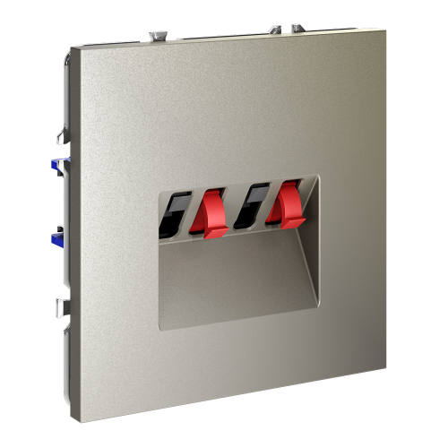 Розетка акустическая встраиваемая VOLTUM S70 4-местная, (шелк)