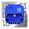 Розетка встраиваемая VOLTUM S70 с заземлением и защитными шторками, 16А, с USB, A+A, (сталь)