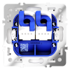 Розетка компьютерная встраиваемая VOLTUM S70 двойная RJ45+RJ45 кат.6, (белый матовый)