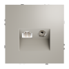 Розетка телевизионная встраиваемая VOLTUM S70 TV+RJ45 кат. 6, (кашемир)