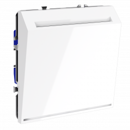 Выключатель встраиваемый VOLTUM S70 карточный 16А, (белый глянцевый)