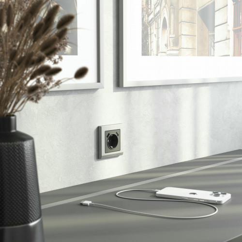 W1179564/ Накладка для розетки USB (графит матовый)