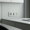 W1291104/ Накладка для двойной розетки Еthernet RJ-45 (дымчатый)