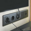 W1179504/ Накладка для розетки USB (графит рифленый)