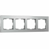 W0041706/ Рамка на 4 поста Aluminium (алюминий)