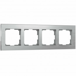 W0041706/ Рамка на 4 поста Aluminium (алюминий)