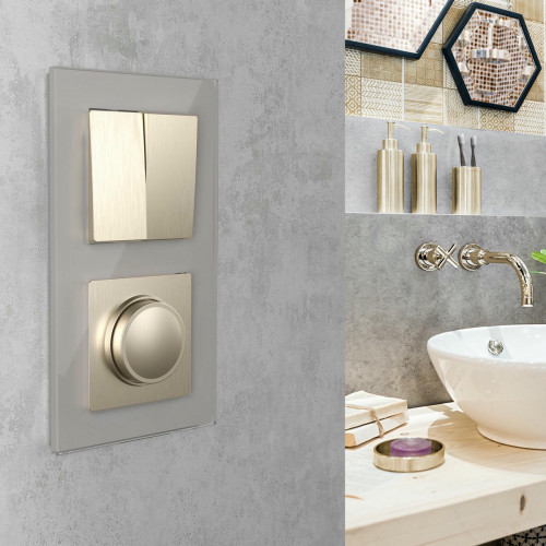 W0021117/ Рамка на 2 поста Favorit (дымчатый,стекло)